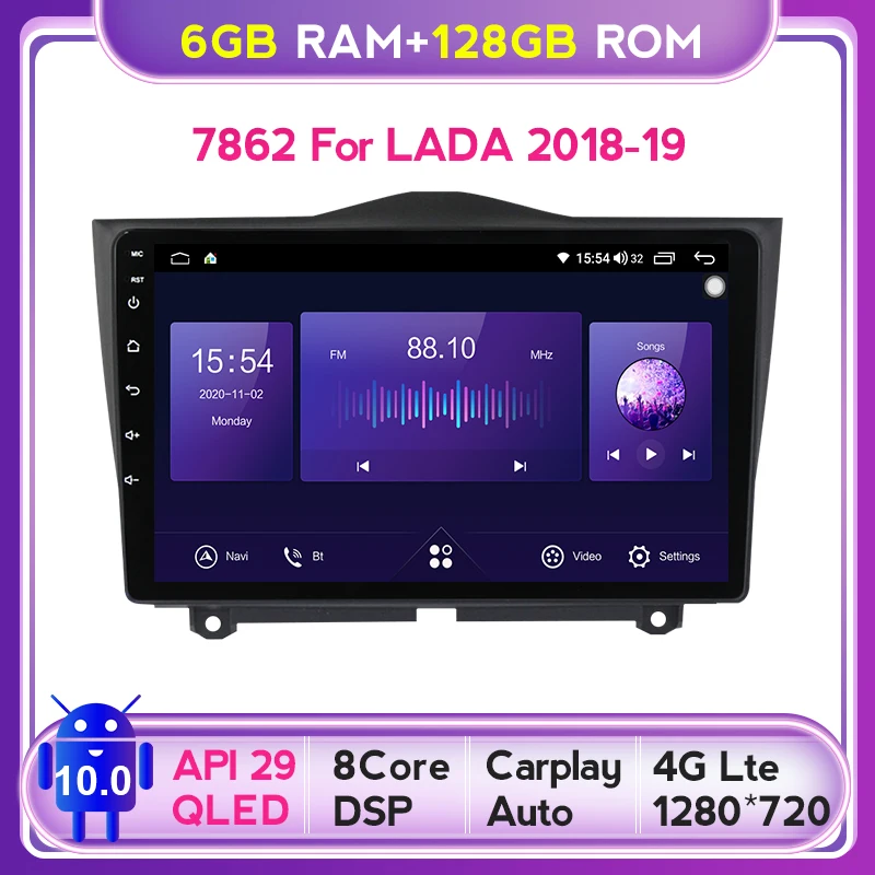 Восьмиядерный DSP 6 + 128 ГБ QLED 1280*720 Android 10,0 автомобильный радиоплеер навигатор GPS для LADA Granta Cross 2018 - 2019 BT5.0 4G LTE
Восьмиядерный DSP 6 + 128 ГБ QLED 1280*720 Android 10,0 автомобильный радиоплеер навигатор GPS для LADA Granta Cross 2018 - 2019 BT5.0 4G LTE