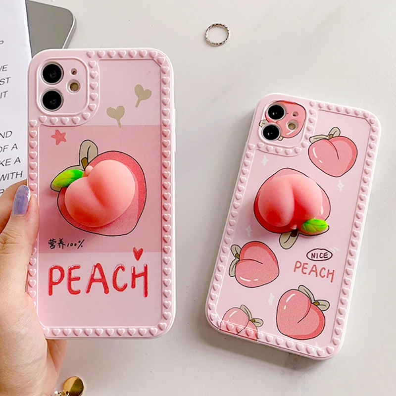 3D Fruit Doll Case For iPhone 11 Case On iPhone11 12 Pro Max Mini X XS XR SE 2020 7 8 6S Plus Cute Peach Stress Reliever Cover
3D Fruit Doll Case For iPhone 11 Case On iPhone11 12 Pro Max Mini X XS XR SE 2020 7 8 6S Plus Cute Peach Stress Reliever Cover