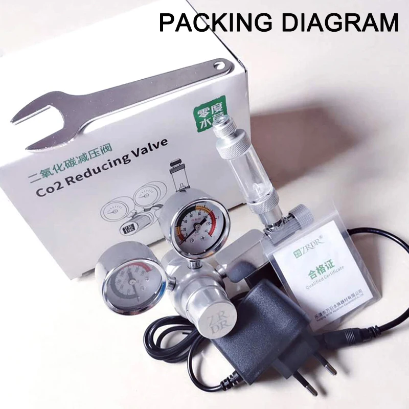 Aquarium CO2 regulator, with bubble counter fine-tuning valve 360rotating CO2 electromagnetic pressure reducing equipment 
Aquarium CO2 regulator, with bubble counter fine-tuning valve 360rotating CO2 electromagnetic pressure reducing equipment