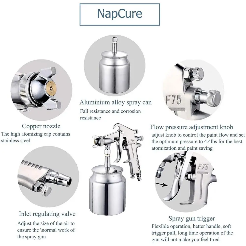 600ml Silver Paint Sprayer HVLP Spray Paint Spraying Machine With 1.5 Mm Nozzle Handle Auto Repair Painting Tools Drop Shipping
600ml Silver Paint Sprayer HVLP Spray Paint Spraying Machine With 1.5 Mm Nozzle Handle Auto Repair Painting Tools Drop Shipping
