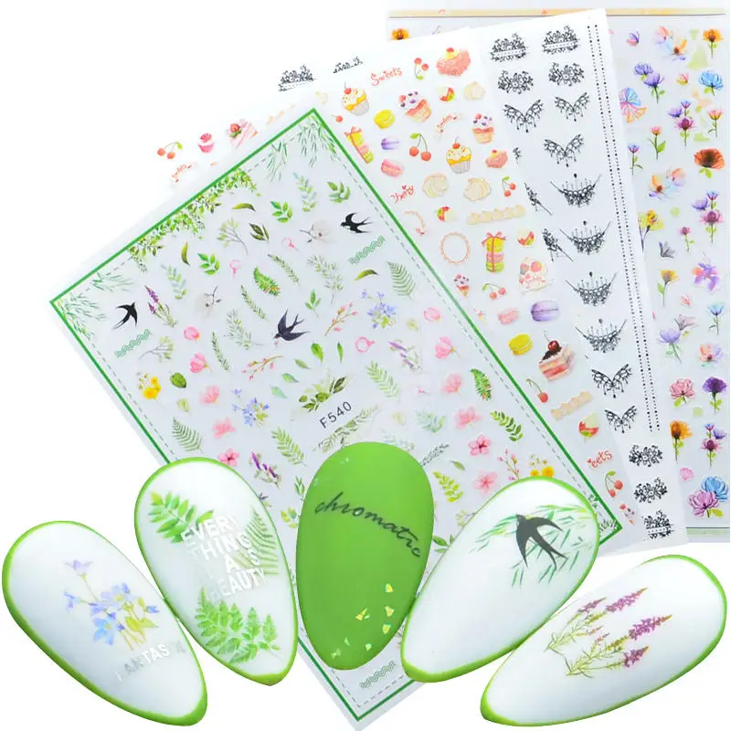 2022 Spring Green Leaf Swallow Nail Sticker Art Flower Decals Back Glue Love Sticker for Manicure Color Design Sticker for Nails
2022 Spring Green Leaf Swallow Nail Sticker Art Flower Decals Back Glue Love Sticker for Manicure Color Design Sticker for Nails