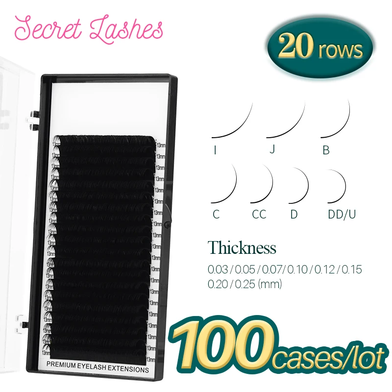 SECRET LASHES 100Case/Lot Individual Eyelashes Extension Supplies False Professional Mink Eyelashes Extensions Russian Lashes
SECRET LASHES 100Case/Lot Individual Eyelashes Extension Supplies False Professional Mink Eyelashes Extensions Russian Lashes