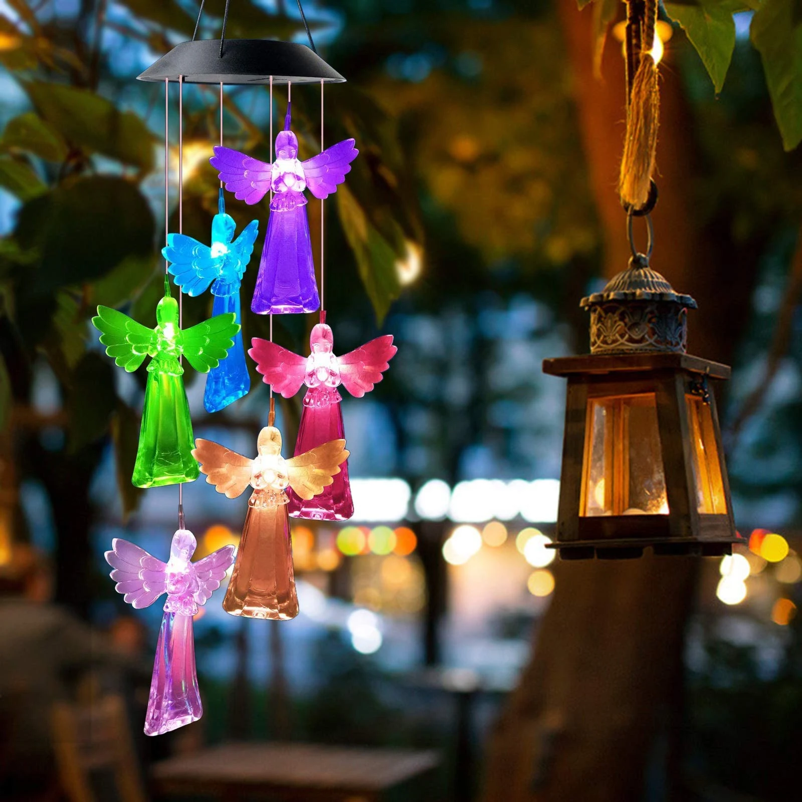 Solar Wind Chime Light CHANGing Color Angel LED Wind Bell Lamp Decorations for Indoor Outdoor Garden Patio Yard Lawn
Solar Wind Chime Light CHANGing Color Angel LED Wind Bell Lamp Decorations for Indoor Outdoor Garden Patio Yard Lawn