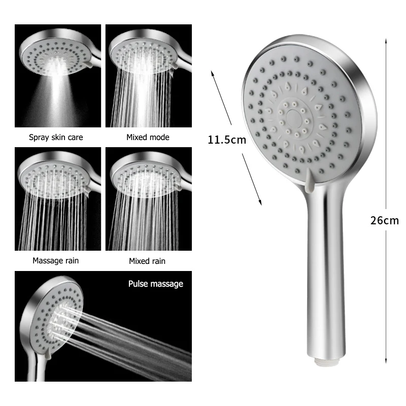 Pressurized Nozzle Shower Head ABS Bathroom Accessories Water-Saving Bathroom Rain Spa Round Handheld Rainfall Shower Head
Pressurized Nozzle Shower Head ABS Bathroom Accessories Water-Saving Bathroom Rain Spa Round Handheld Rainfall Shower Head