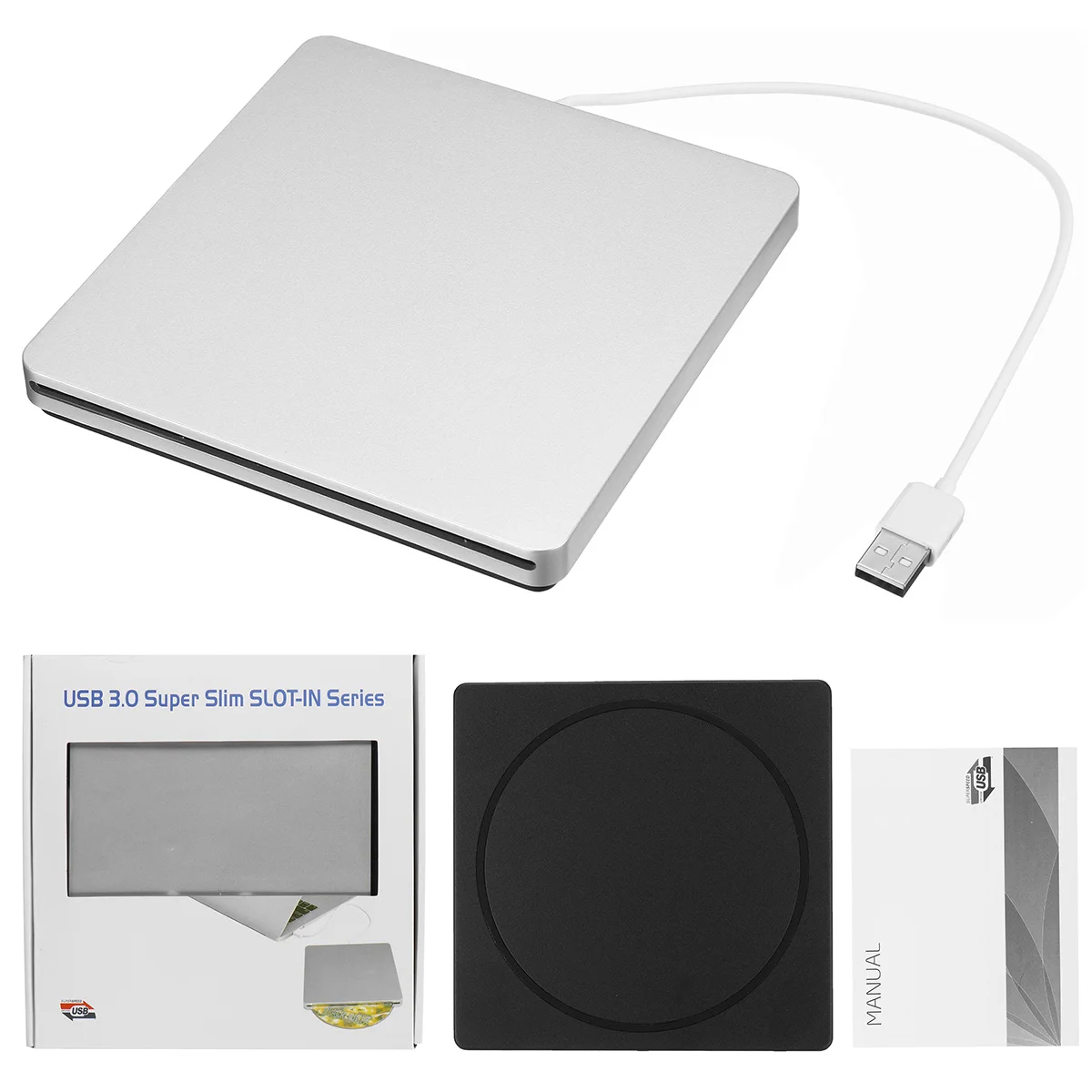 Внешний DVD привод RW для ноутбука и ПК тонкий USB 3 0 оптические приводы|Оптические