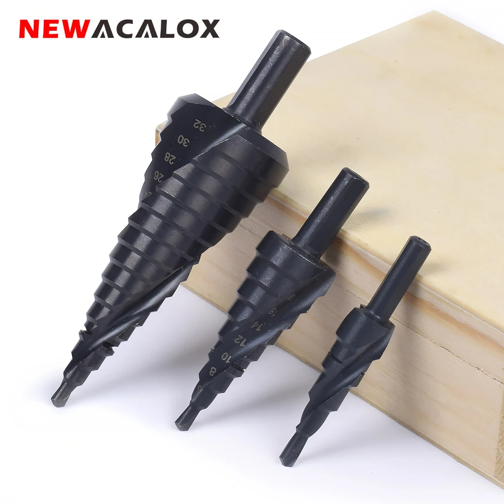 NEWACALOX 4 32 мм/4 20 12 мм ступенчатые сверла из быстрорежущей стали и кобальта азотовая