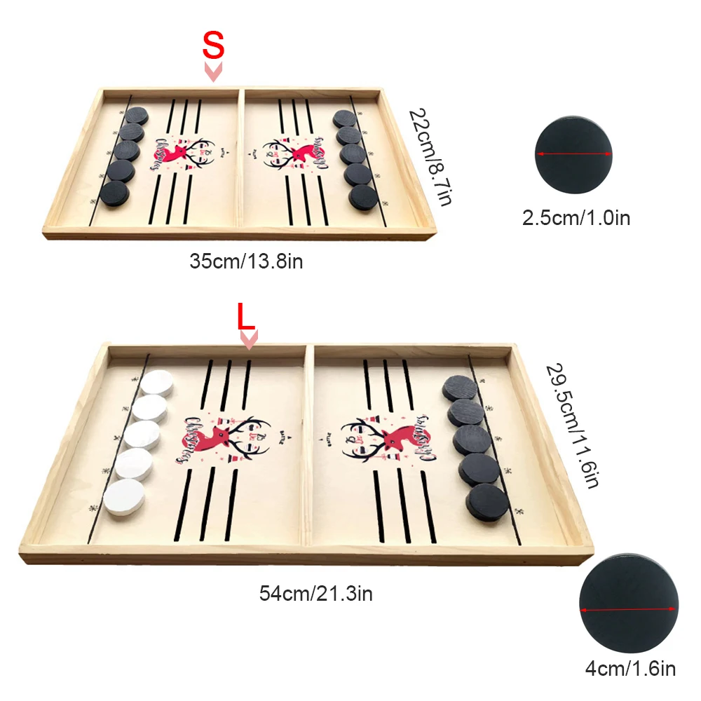 Chirstmas Chess Board Set Fast Sling Puck Game Interactive Kids Adult Wooden Tabletop Game hand-eye coordination Indoor Outdoor
Chirstmas Chess Board Set Fast Sling Puck Game Interactive Kids Adult Wooden Tabletop Game hand-eye coordination Indoor Outdoor