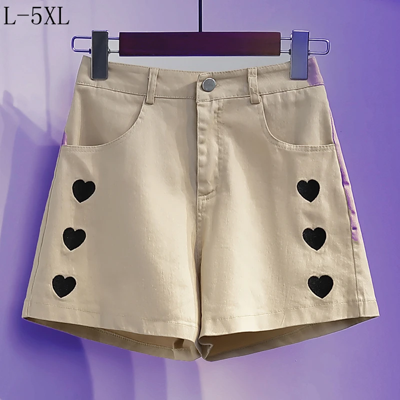 Plus Size High Waist Summer Embroidery Jeans Women Short Denim Pants 3xl,4xl,5xl Casual Short Pant New Arrival Trousers 2021 
Plus Size High Waist Summer Embroidery Jeans Women Short Denim Pants 3xl,4xl,5xl Casual Short Pant New Arrival Trousers 2021