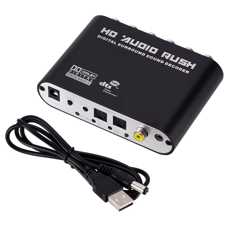 5 1 CH o декодер SPDIF коаксиальный к RCA DTS AC3 цифровой усилитель аналоговый