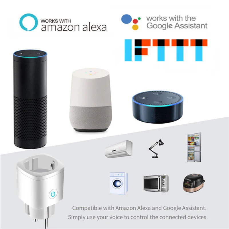 Tuya WiFi Smart Plug 16A EU Standard With Power Monitor, Smart Life APP Remote Smart Socket Works ForAlexa , Google Home
Tuya WiFi Smart Plug 16A EU Standard With Power Monitor, Smart Life APP Remote Smart Socket Works ForAlexa , Google Home