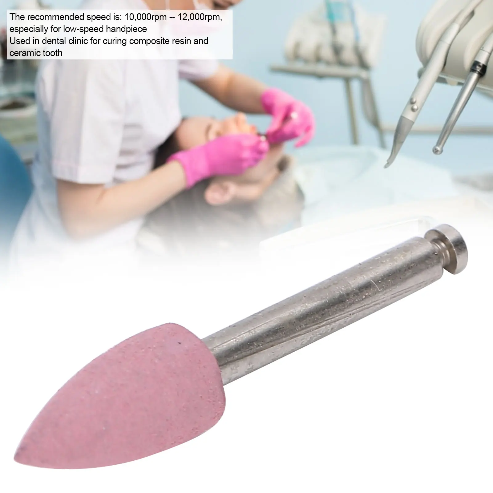 10pc Dental Polishing Burs Low Speed Curing Composite Resin Polishing Dental Grinding Silicone Polisher Burs Drill Bits Set Pink
10pc Dental Polishing Burs Low Speed Curing Composite Resin Polishing Dental Grinding Silicone Polisher Burs Drill Bits Set Pink