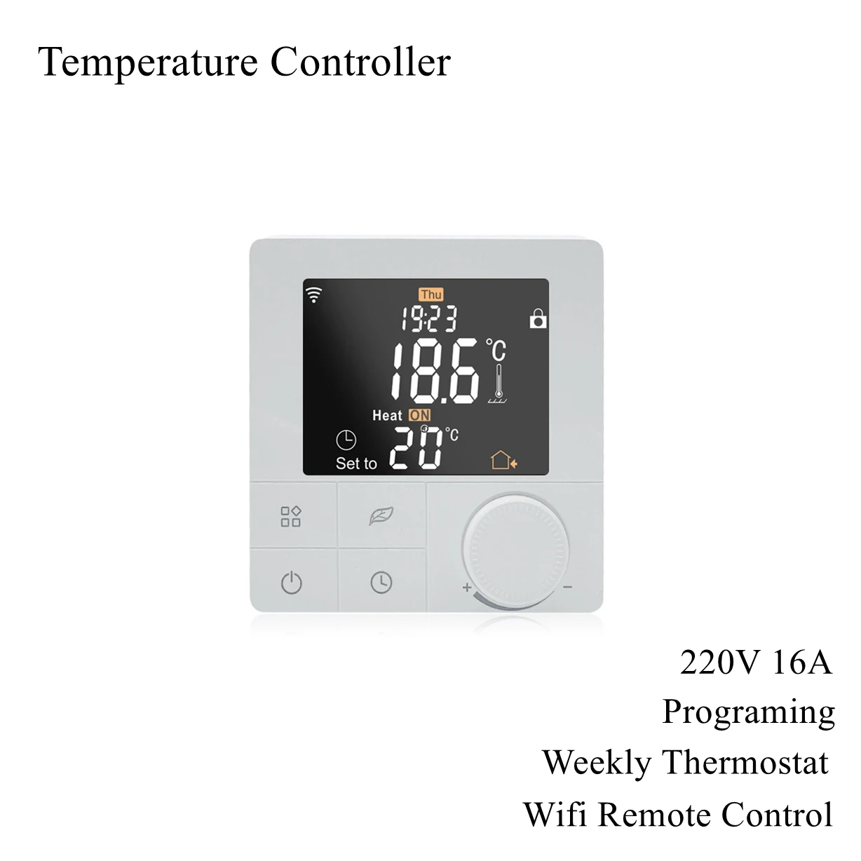 220V 16A Temperature Controller Digital Thermostat Wifi Remote Control Programing Weekly Intelligent LCD Backlight Instrument
220V 16A Temperature Controller Digital Thermostat Wifi Remote Control Programing Weekly Intelligent LCD Backlight Instrument