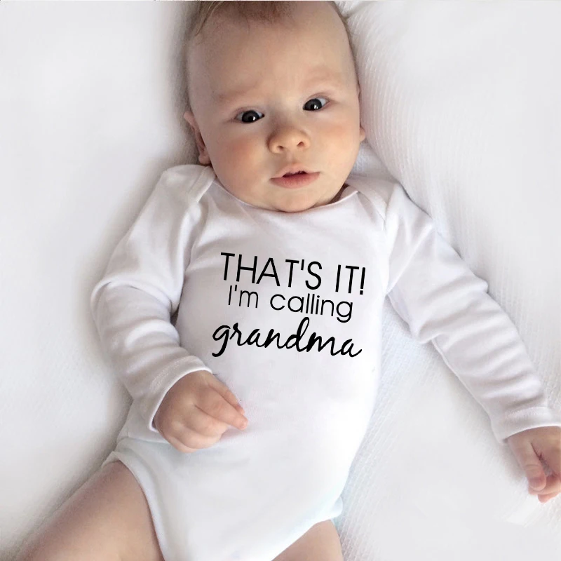 That's It I'm Calling Grandma Newborn Baby Boys Girls Cotton Long Sleeve Romper Playsuit Sunsuit Outfits Infant Babe Bodysuits
That's It I'm Calling Grandma Newborn Baby Boys Girls Cotton Long Sleeve Romper Playsuit Sunsuit Outfits Infant Babe Bodysuits
