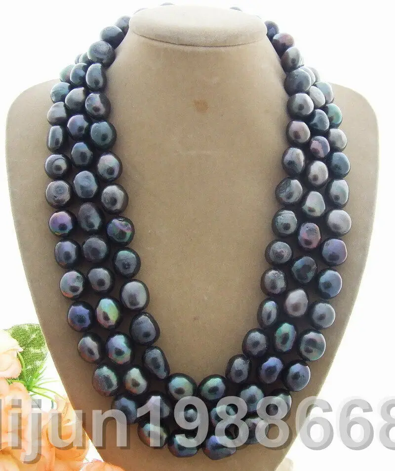 Ожерелье Неправильной Формы жемчужное черное, 3 ряда
Ожерелье Неправильной Формы жемчужное черное, 3 ряда