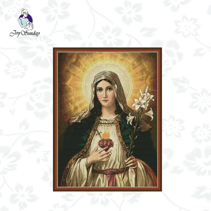 Joy sunday Mary's Heart Stamped Cross Stitch Embroidery Needlework Printed Handmade 11CT 14CT Thread Fabric Counted Patterns Kit
Joy sunday Mary's Heart Stamped Cross Stitch Embroidery Needlework Printed Handmade 11CT 14CT Thread Fabric Counted Patterns Kit