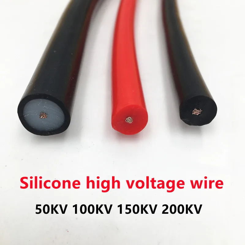 1 meter price 50KV 70KV 100KV 200KV 150KV DC Silicone High Voltage Wire 16/13/11AWG Tinned Copper Core Automotive Ignition Wire
1 meter price 50KV 70KV 100KV 200KV 150KV DC Silicone High Voltage Wire 16/13/11AWG Tinned Copper Core Automotive Ignition Wire