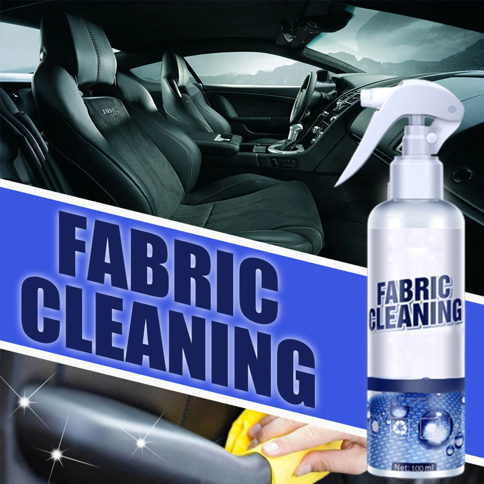 Car Interior Fabric Cleaning Agent Leather Seat Cleaner Flannel Woven Fabric Water-free Cleaning Agent Roof Dash Cleaning Tool
Car Interior Fabric Cleaning Agent Leather Seat Cleaner Flannel Woven Fabric Water-free Cleaning Agent Roof Dash Cleaning Tool