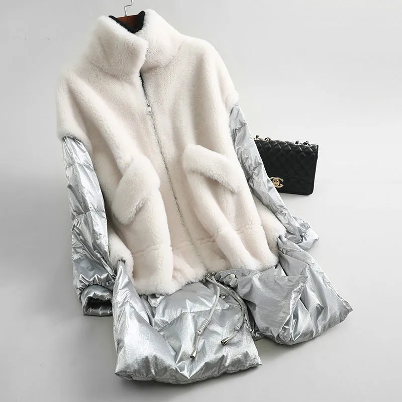Wool Fur Jacket Real Sheep Fur Coats Winter Coat Women Clothes 2020 New Fashion Medium Down Coat Long Sleeve Q280
Wool Fur Jacket Real Sheep Fur Coats Winter Coat Women Clothes 2020 New Fashion Medium Down Coat Long Sleeve Q280