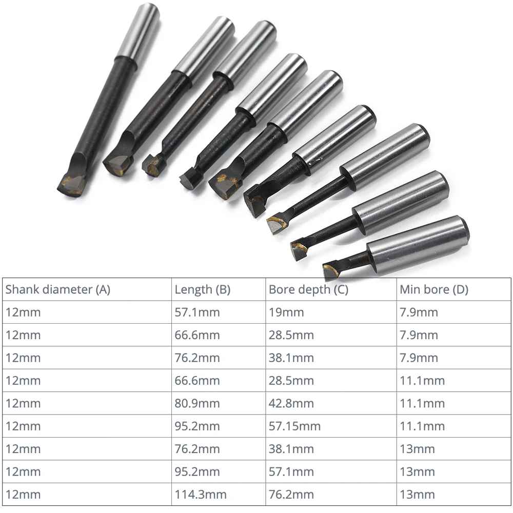 New 9PCS 12mm Shank Boring Bar Hard High Accuracy Boring Top Lathe Hole Milling Machine Tool Accessories
New 9PCS 12mm Shank Boring Bar Hard High Accuracy Boring Top Lathe Hole Milling Machine Tool Accessories