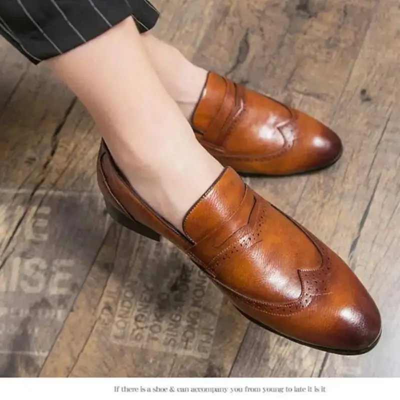 Fashion Men Moccasin Loafers Shoes PU Leather Brogue Мужская повседневная обувь Classic Chaussures Pour Hommes Slip on 3KC891
Fashion Men Moccasin Loafers Shoes PU Leather Brogue Мужская повседневная обувь Classic Chaussures Pour Hommes Slip on 3KC891