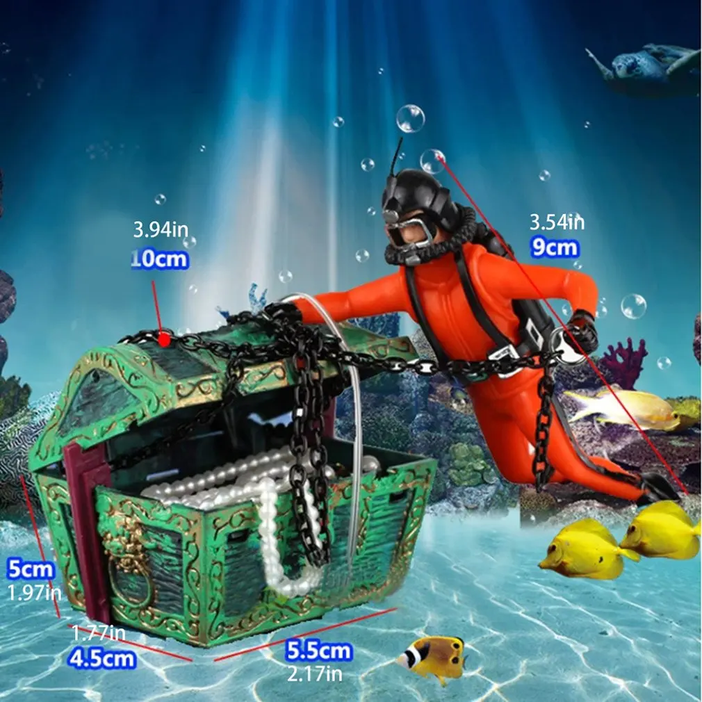 Diver Hunter Treasure Chest Underwater Landscape Ornament Cartoon Fish Tank Aquarium Landscaping Ornament Decoration
Diver Hunter Treasure Chest Underwater Landscape Ornament Cartoon Fish Tank Aquarium Landscaping Ornament Decoration