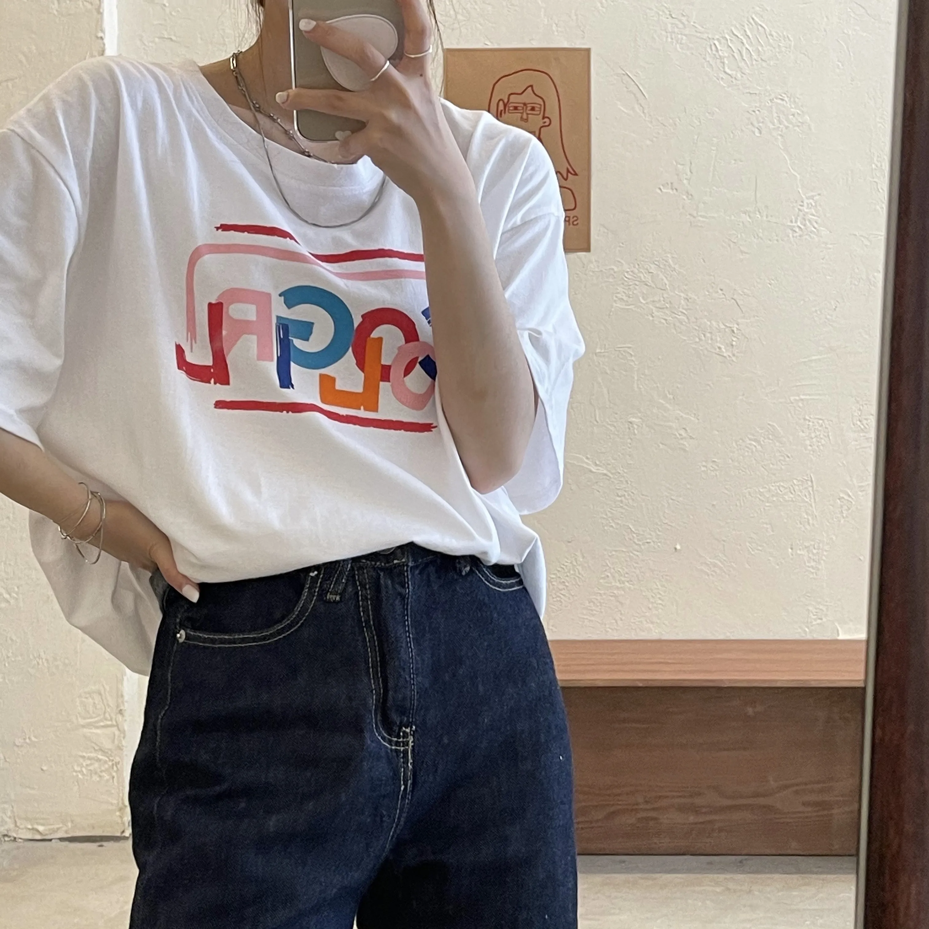 YTX318 American street design sense niche loose super fire mid-length T-shirt women
YTX318 American street design sense niche loose super fire mid-length T-shirt women