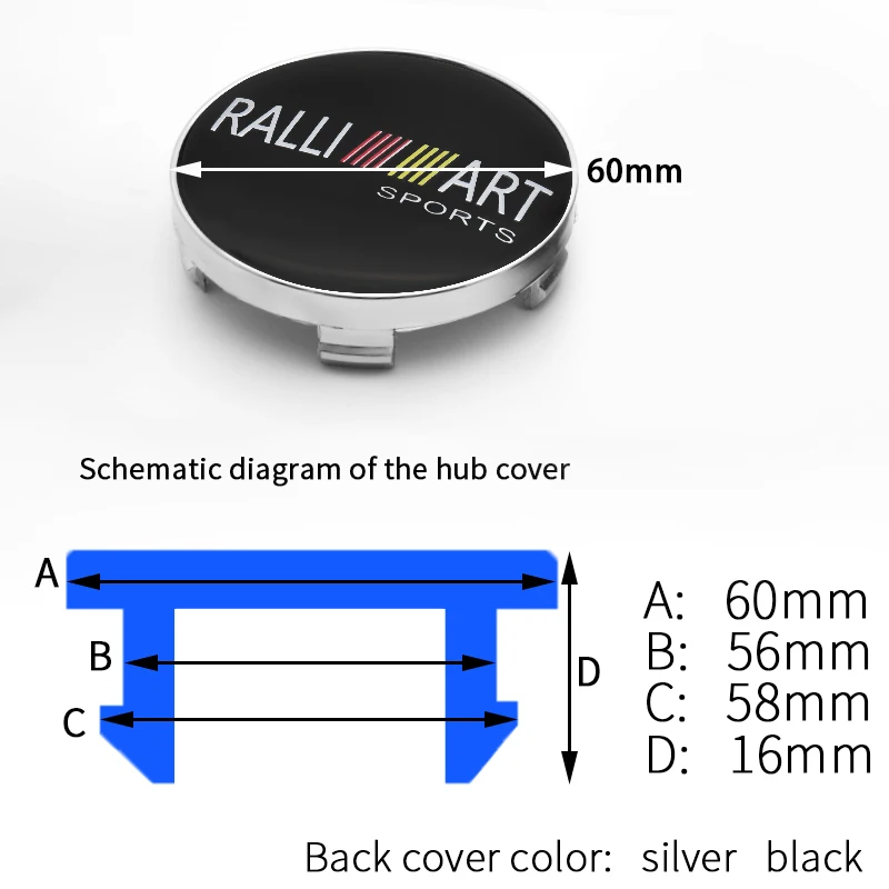4pcs 60mm auto parts RALLI ART logo wheel hub bottom cover wheel center sticker for Mitsubishi- Pajero SAX Outlander Mirage L200
4pcs 60mm auto parts RALLI ART logo wheel hub bottom cover wheel center sticker for Mitsubishi- Pajero SAX Outlander Mirage L200