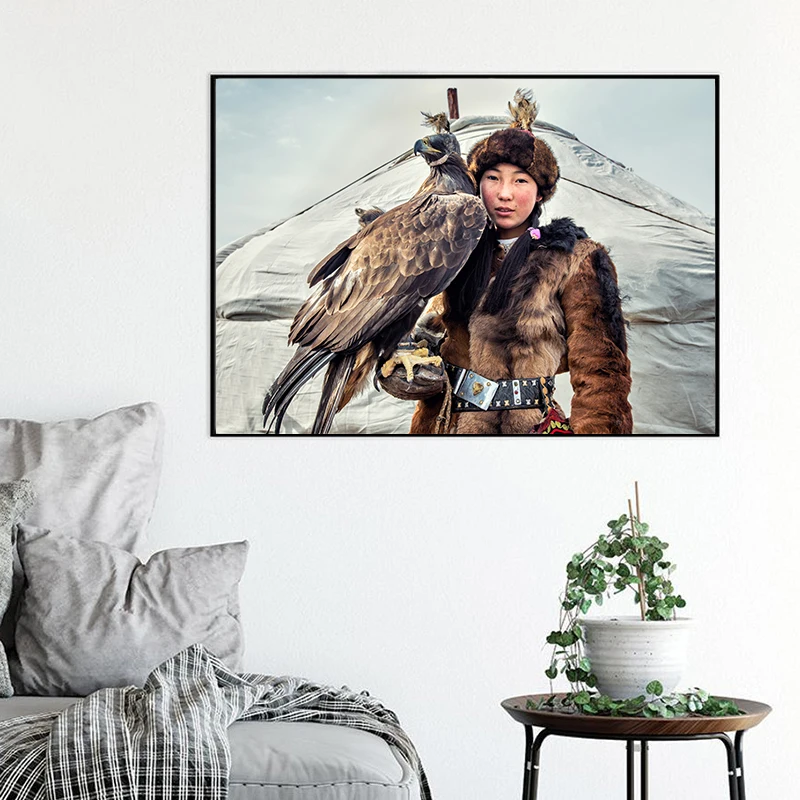 Eagles Hunter Poster Eagle Huntress Mongolia Travel Photography Prints Golden Eagle Girl Portrait Canvas Painting Wall Pictures
Eagles Hunter Poster Eagle Huntress Mongolia Travel Photography Prints Golden Eagle Girl Portrait Canvas Painting Wall Pictures