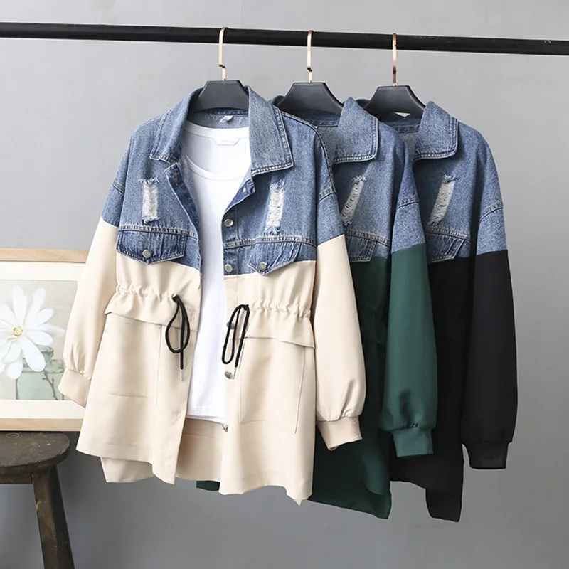 Novel Autumn And Winter Oversized Women's Lazy Style Long Denim Jacket Loose Waist Ripped Cardigan Trend
Novel Autumn And Winter Oversized Women's Lazy Style Long Denim Jacket Loose Waist Ripped Cardigan Trend