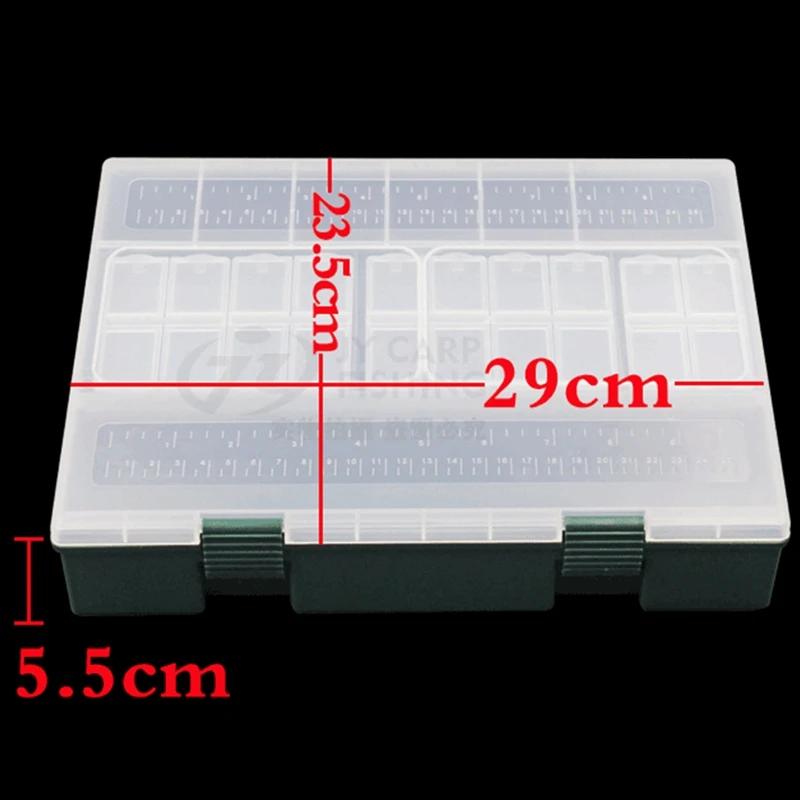 Big Capacity Carp Fishing Tackle Box with Ruler Built- in 6 Separate Small Boxes Perfect for Athletics Leisure Fishing
Big Capacity Carp Fishing Tackle Box with Ruler Built- in 6 Separate Small Boxes Perfect for Athletics Leisure Fishing