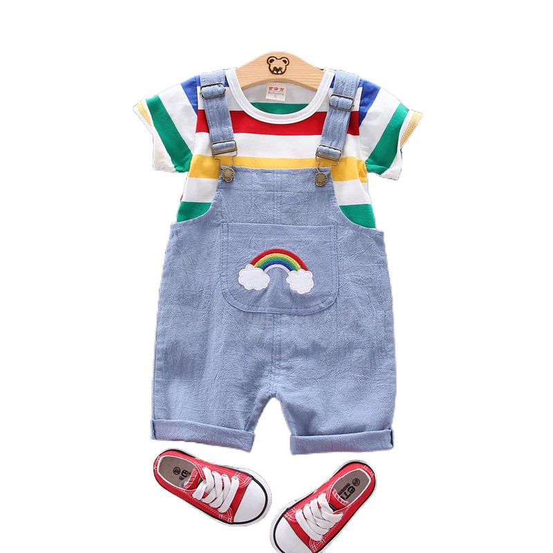 Футболка с коротким рукавом и брюки с радужным принтом для мальчиков и девочек
Футболка с коротким рукавом и брюки с радужным принтом для мальчиков и девочек