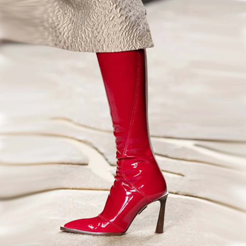 2022 Fashion Woman Autumn Zipper Boots Knee High Patent Leather Pointed Toe Shoes Big Size 36-43 Sexy Strange Heels High Boots
2022 Fashion Woman Autumn Zipper Boots Knee High Patent Leather Pointed Toe Shoes Big Size 36-43 Sexy Strange Heels High Boots