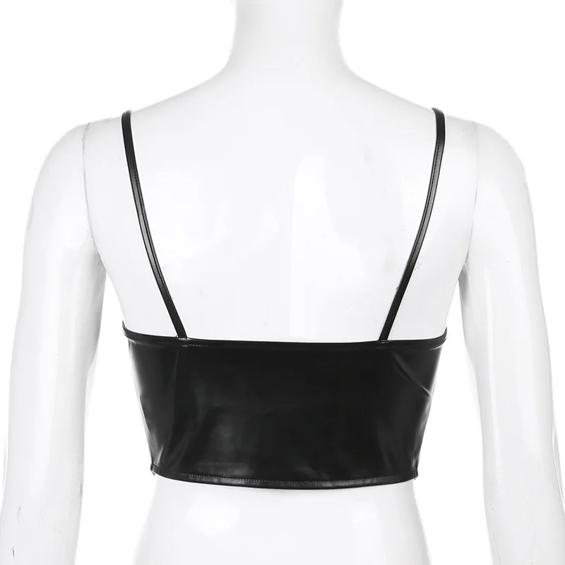 YICIYA Tank Top Synthetic Leather Polyurethane Black Nozzle Harvest High-rise Women's Sleeveless Reset Women's Bare Back Shirt
YICIYA Tank Top Synthetic Leather Polyurethane Black Nozzle Harvest High-rise Women's Sleeveless Reset Women's Bare Back Shirt