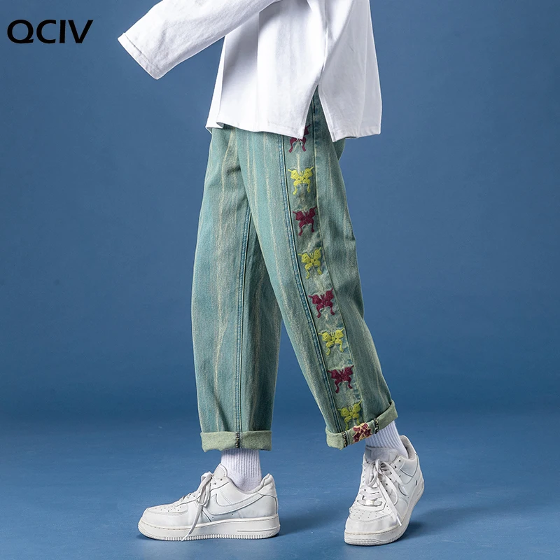 Men Korean Fashions Retro Blue Jeans Butterfly Embroidery Spring Harem Pants Mens Streetwear Denim Baggy Wide Leg Pants
Men Korean Fashions Retro Blue Jeans Butterfly Embroidery Spring Harem Pants Mens Streetwear Denim Baggy Wide Leg Pants