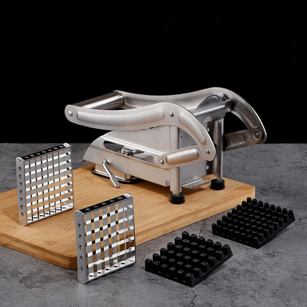 2 Blades Stainless Steel French Fry Potato Cutter Slicer Chipper For Cucumber Vegetables Carrot Stainless Steel Kitchen Tool
2 Blades Stainless Steel French Fry Potato Cutter Slicer Chipper For Cucumber Vegetables Carrot Stainless Steel Kitchen Tool