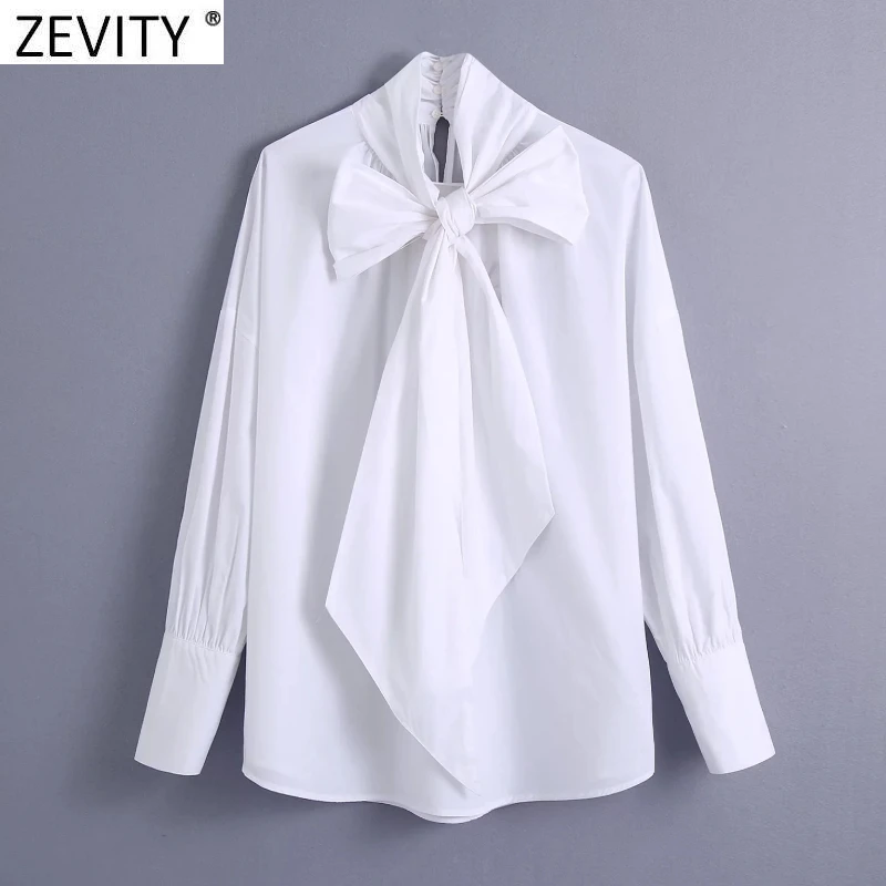 Zevity Women Fashion Big Bow Collar Casual White Poplin Blouses Ladies Chic Pleats Long Sleeve Shirt Business Blusas Tops LS9721
Zevity Women Fashion Big Bow Collar Casual White Poplin Blouses Ladies Chic Pleats Long Sleeve Shirt Business Blusas Tops LS9721