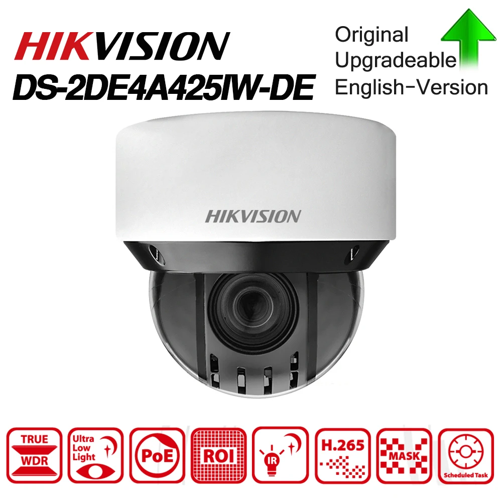 Hikvision Оригинал PTZ IP Камера дома DS 2DE4A425IW DE 4MP 4 100 мм 25X зум сетевая H.265 IK10 ROI WDR (широкий