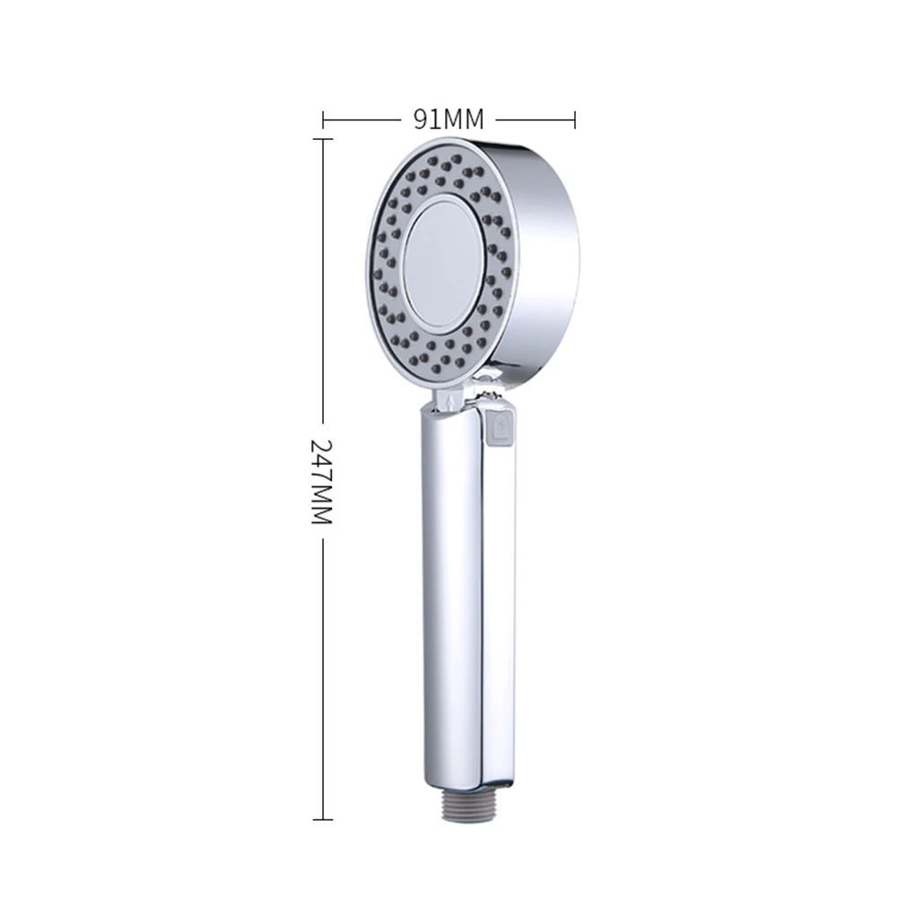 

3 Modes Double-side High Pressure Handheld Shower Heads Nozzle Water Saving Round Pressurized Booster Bathing Sprayer Showerhead