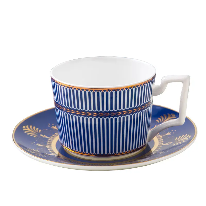European blue coast design coffee cups set ceramic
European blue coast design coffee cups set ceramic