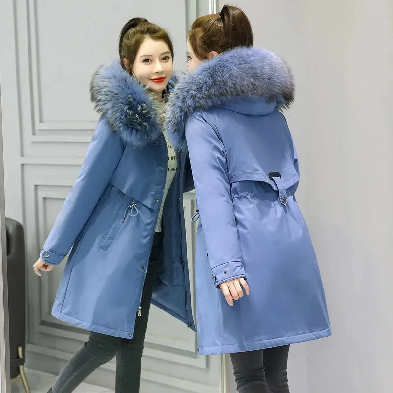 Fashion Parker Down Jacket Women Winter Cotton Lining Fur Collar Thick Jacket Ladies Plus Velvet Parkas Hooded Warm Down Coats
Fashion Parker Down Jacket Women Winter Cotton Lining Fur Collar Thick Jacket Ladies Plus Velvet Parkas Hooded Warm Down Coats