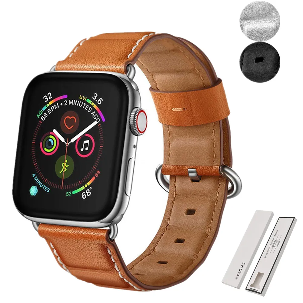 BOX +Genuine leather strap for apple watch band 42mm 38mm 44mm 40mm bracelet iwatch series 4 3 5 se 6
BOX +Genuine leather strap for apple watch band 42mm 38mm 44mm 40mm bracelet iwatch series 4 3 5 se 6