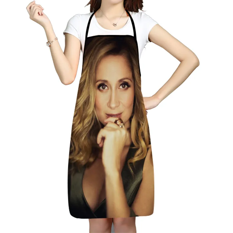 

Lara Fabian Singer Apron Kitchen Aprons For Women Men Bibs Household Cleaning Pinafore Home Cooking Apron For Manicure