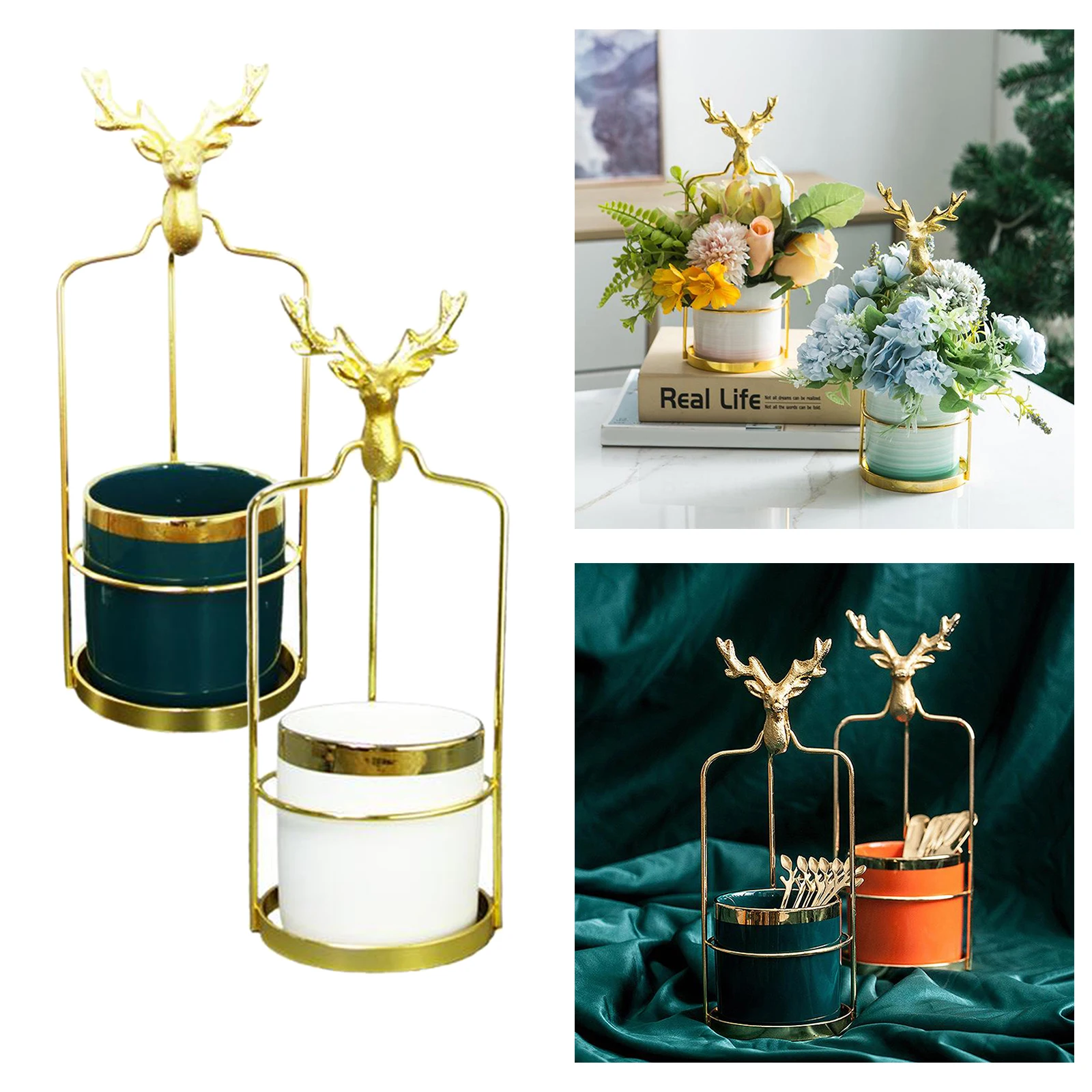 Nordic Deer Head Iron Ceramic Flower Multi-meat Green Plant Flower Pot Vase Retro Vase Home Decoration Ceramic Planter Pot
Nordic Deer Head Iron Ceramic Flower Multi-meat Green Plant Flower Pot Vase Retro Vase Home Decoration Ceramic Planter Pot