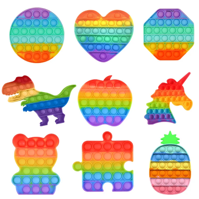 Rainbow Bubble Pops Fidget Kids Toy Sensory Autisim Special Need Its Anti-stress Stress Relief Squishy Fidget Toy Random Color 
Rainbow Bubble Pops Fidget Kids Toy Sensory Autisim Special Need Its Anti-stress Stress Relief Squishy Fidget Toy Random Color