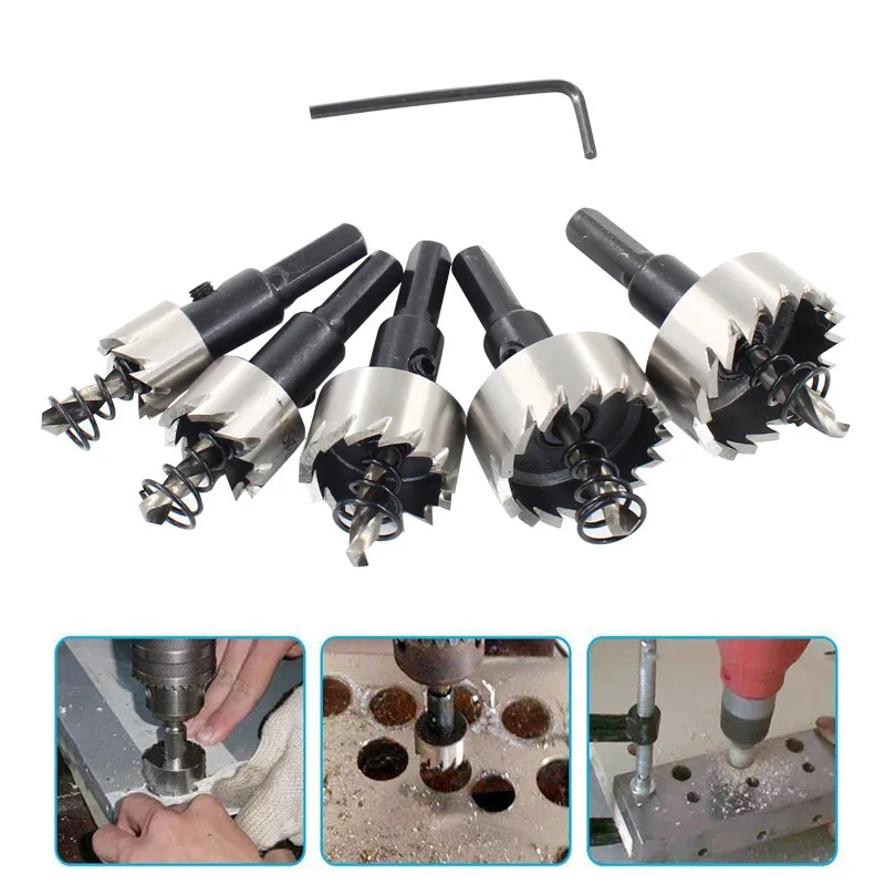High Quality 5Pcs 16/20/25/30mm 8mm Shank Carbide Tip HSS Drill Bit Hole Saw Set Stainless Steel Metal Alloy Woodworking Tools
High Quality 5Pcs 16/20/25/30mm 8mm Shank Carbide Tip HSS Drill Bit Hole Saw Set Stainless Steel Metal Alloy Woodworking Tools