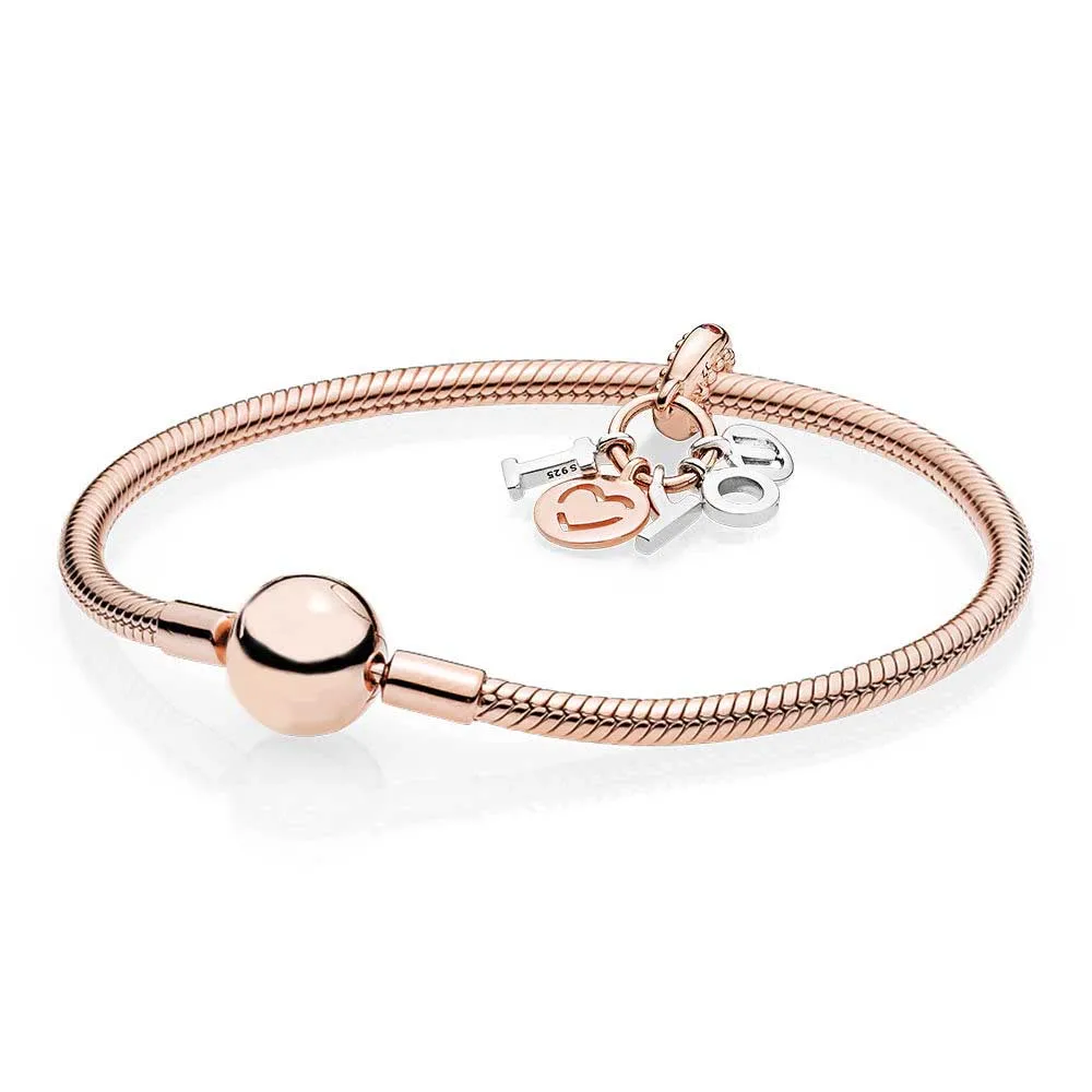 NEW 100% 925 Sterling Silver Rose I Love You Bracelet Set fit DIY Original charm Bracelets jewelry A set of prices
NEW 100% 925 Sterling Silver Rose I Love You Bracelet Set fit DIY Original charm Bracelets jewelry A set of prices