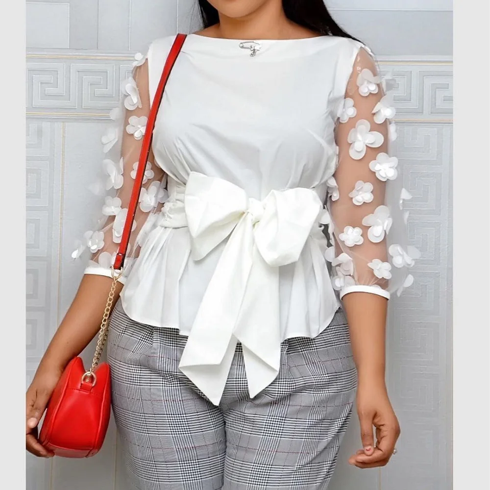 Red Blouse Patchwork Sleeves with Appliques Bowtie Waist Belt Autumn Tops Women Shirts White Bluas Female Elegant New Tunic
Red Blouse Patchwork Sleeves with Appliques Bowtie Waist Belt Autumn Tops Women Shirts White Bluas Female Elegant New Tunic