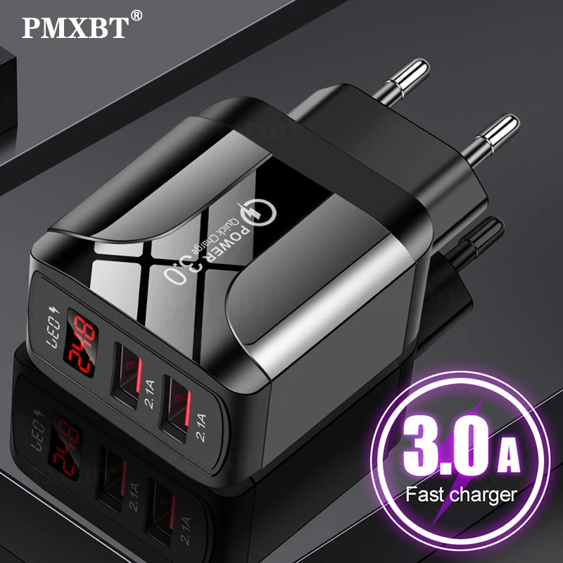 USB Phone Charger New EU US UK Plug Wall Travel Charger For iPhone 11 Pro Samsung S10 S9 Huawei With LED Display Charger Adapter
USB Phone Charger New EU US UK Plug Wall Travel Charger For iPhone 11 Pro Samsung S10 S9 Huawei With LED Display Charger Adapter