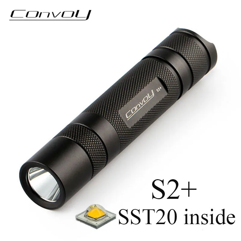 

Led Flashlight Convoy S2+ with Luminus SST20 DTP Copper Plate 7135 Biscotti Firmware Lanterna 18650 Camping Work Flash Light