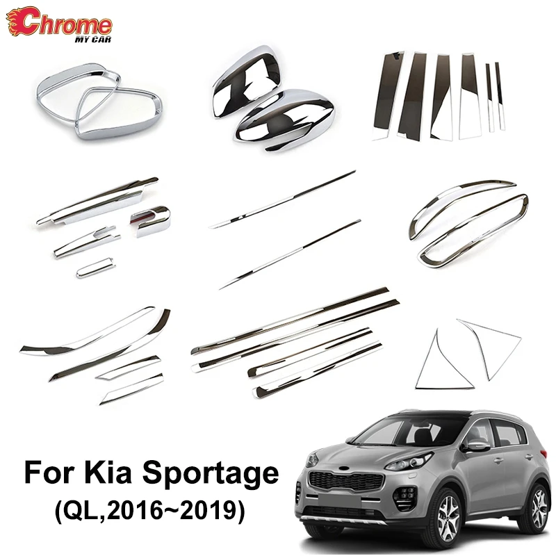 For Kia Sportage QL 2016 2017 2018 2019 Chrome Front Rear Fog Light Side Door Mirror Cover Trim Body Molding Strip Car Styling
For Kia Sportage QL 2016 2017 2018 2019 Chrome Front Rear Fog Light Side Door Mirror Cover Trim Body Molding Strip Car Styling
